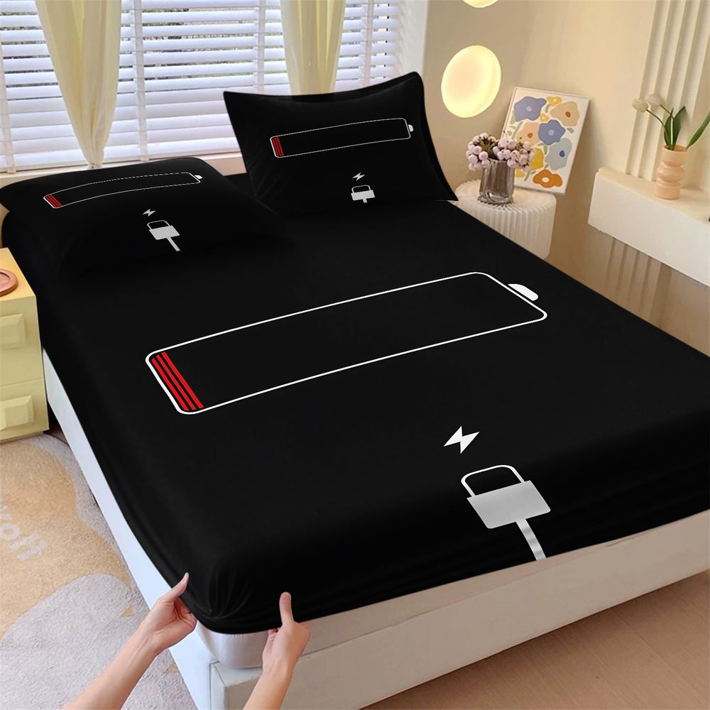 Home Decor Minimalist Style - طقم ملاءات سرير بتصميم بسيط مع