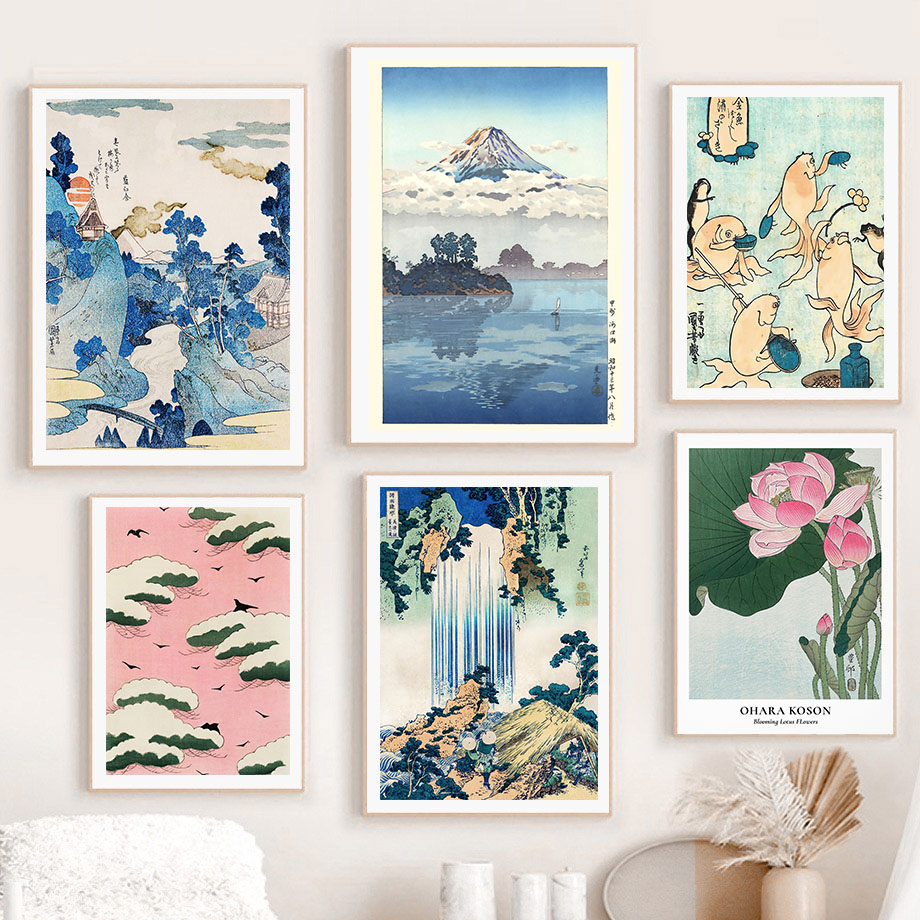 Home Decor Japanese - Hokusai Ohara Koson اليابانية ملصق فني