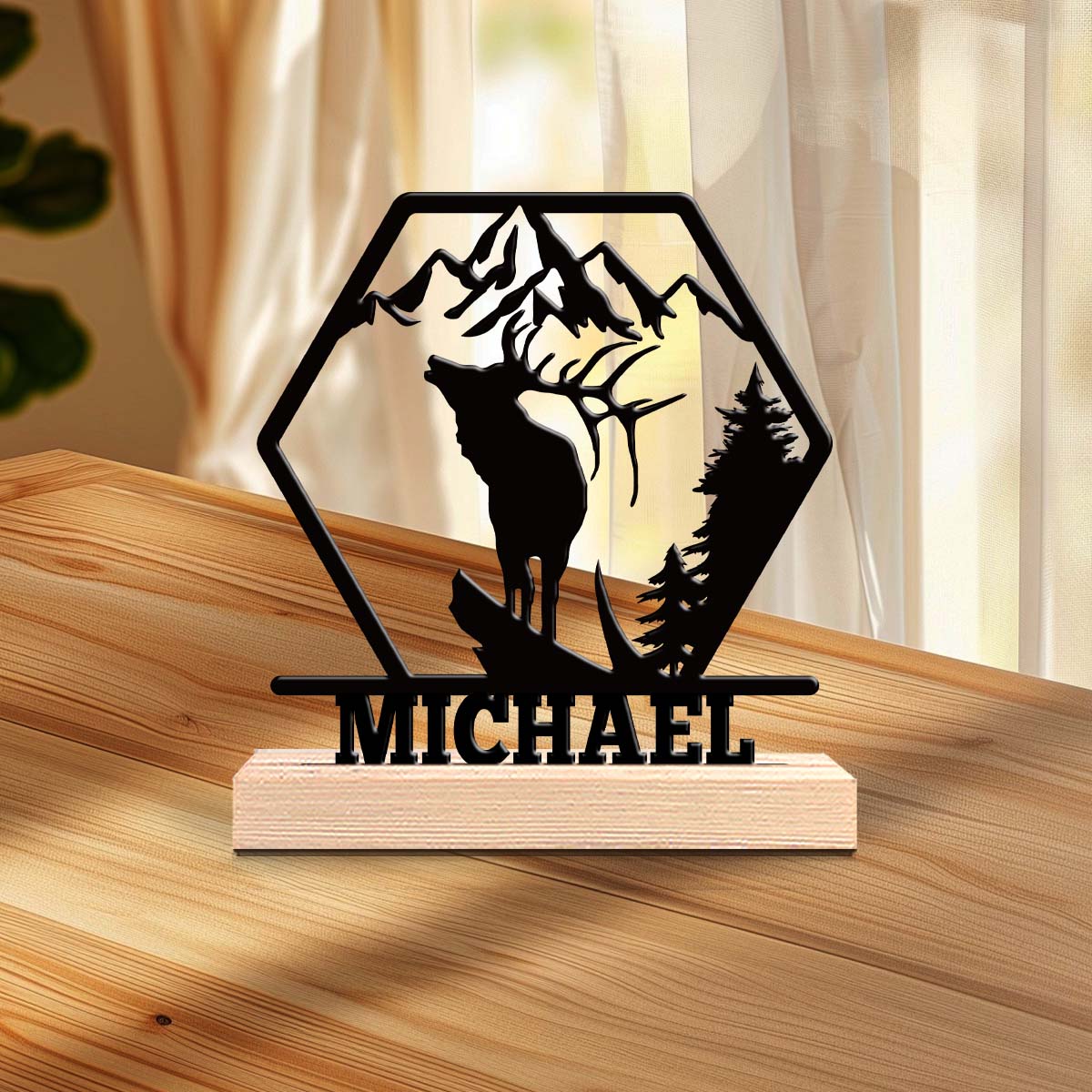 Home Decor Names - تمثال حديدي عتيق مخصص مع قاعدة