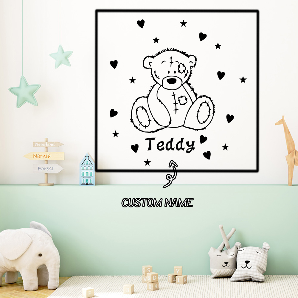 Home Decor Sticker - ملصق جداري على شكل دب رومانسي