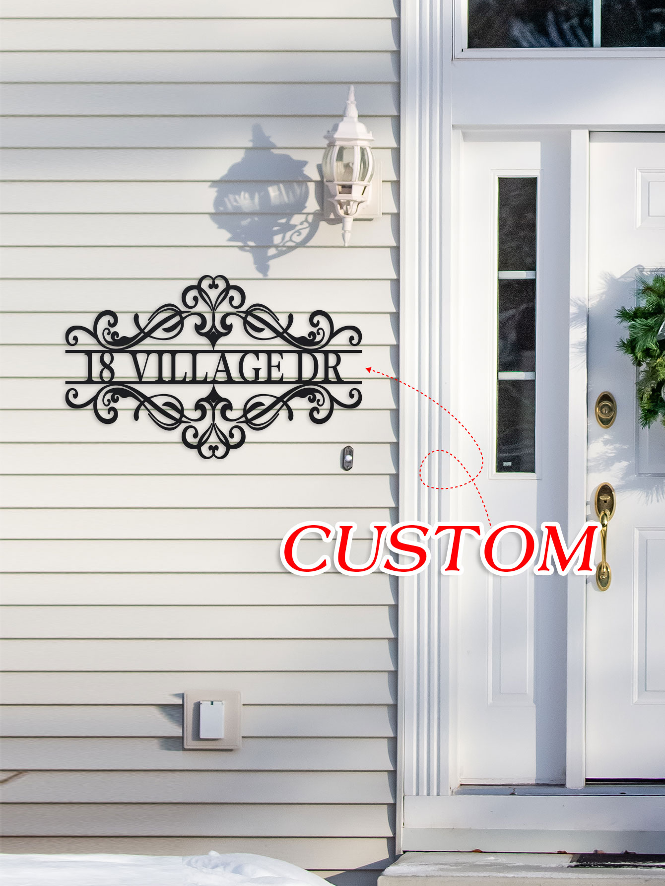 Home Decor Names - لافتة اسم معدنية مخصصة - لوحة