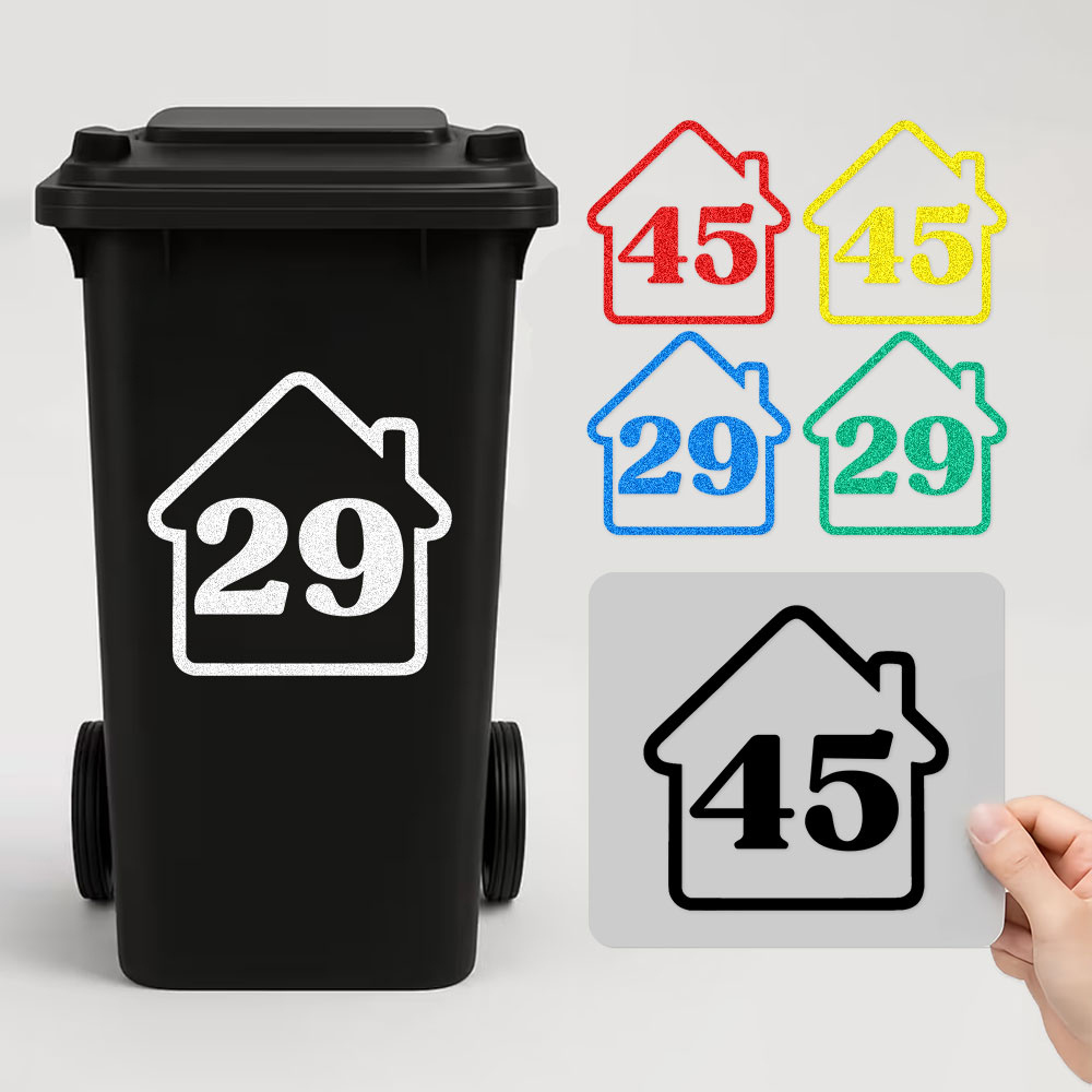 Home Decor Sticker - 3 قطع ملصقات أرقام منزلية عاكسة