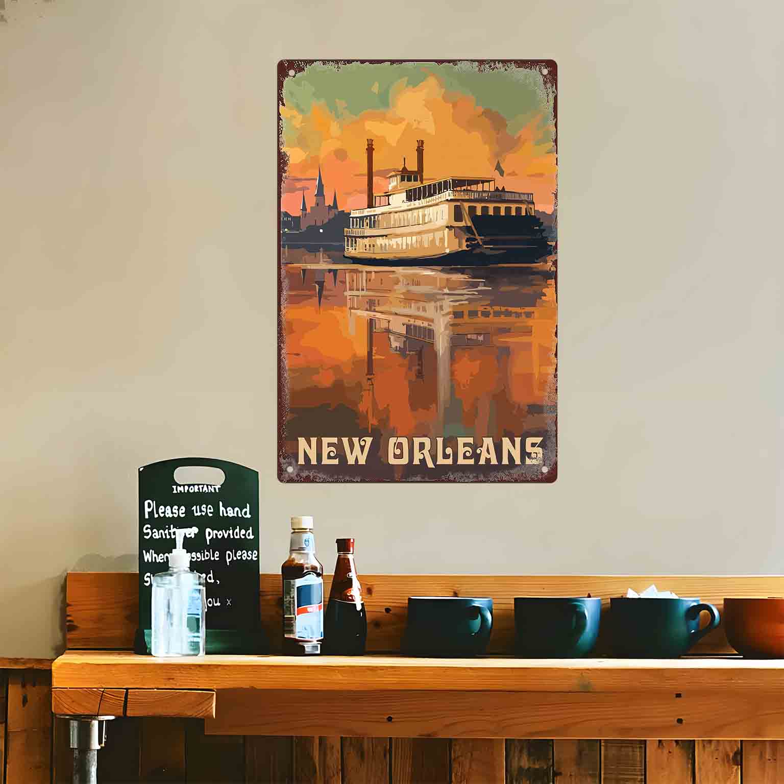 لافتة معدنية مسطحة ثنائية الأب - مراجعة Home Decor New Orleans وسعره