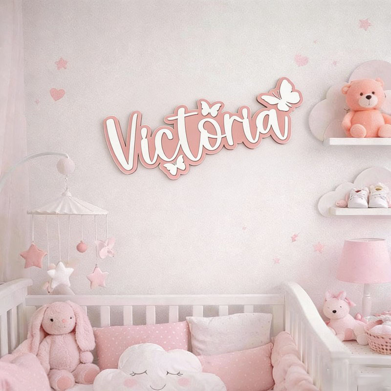 لوحة اسم خشبية مخصصة بتصميم فر - مراجعة Home Decor Names وسعره