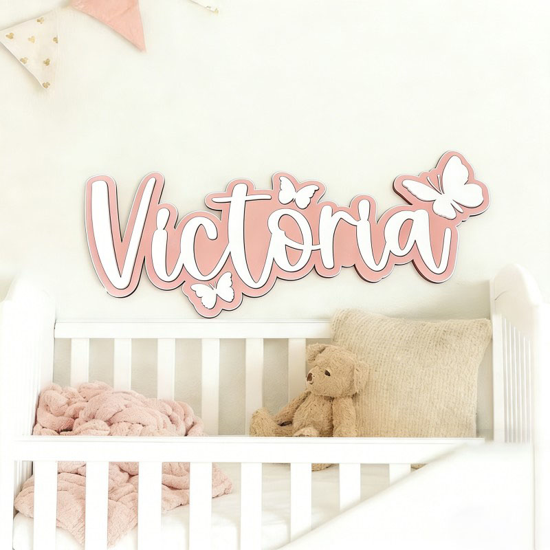 لوحة اسم خشبية مخصصة بتصميم فر - مراجعة Home Decor Names وسعره