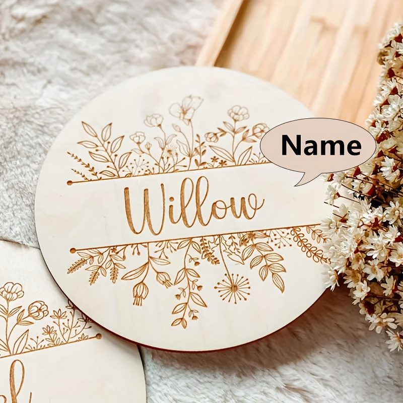 لوحة اسم محفورة بالزهور مخصصة، - مراجعة Home Decor Names وسعره