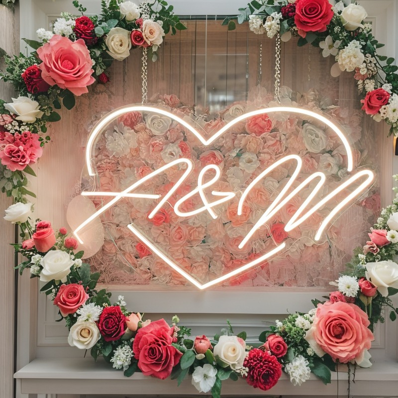 مخصص الأحرف الأولى القلب LED ا - مراجعة Home Decor Names وسعره
