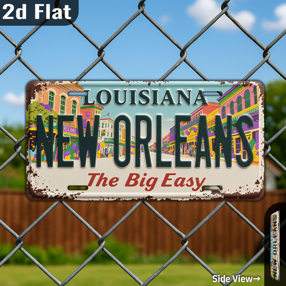 علامة فنية جدارية معدنية عتيقة - مراجعة Home Decor New Orleans وسعره