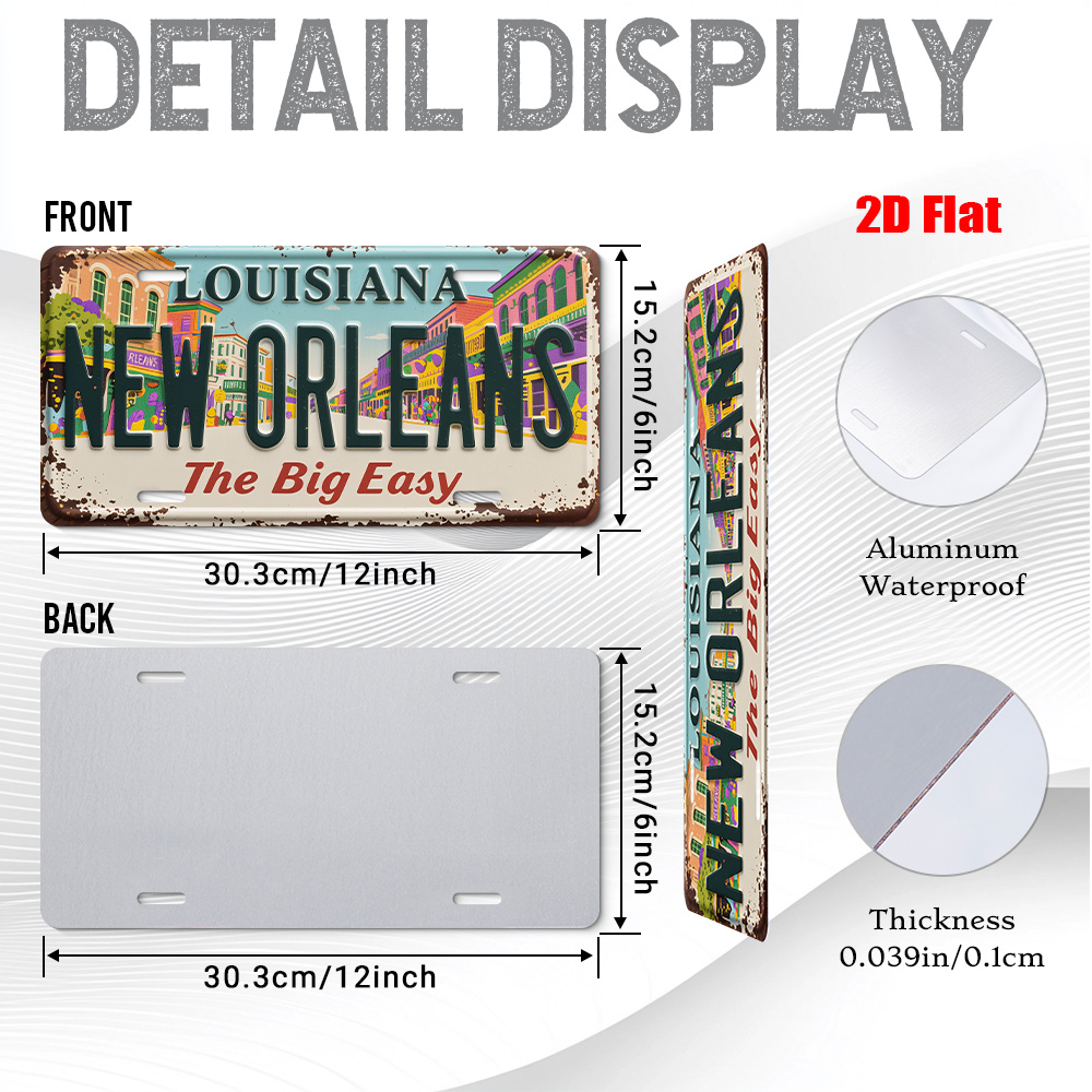 علامة فنية جدارية معدنية عتيقة - مراجعة Home Decor New Orleans وسعره