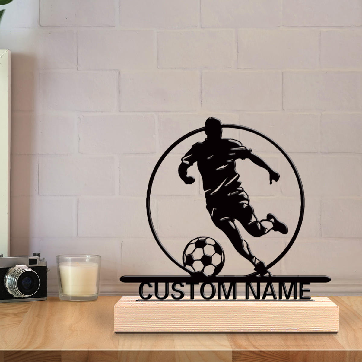 تمثال معدني مخصص للاعب كرة قدم - مراجعة Home Decor Names وسعره