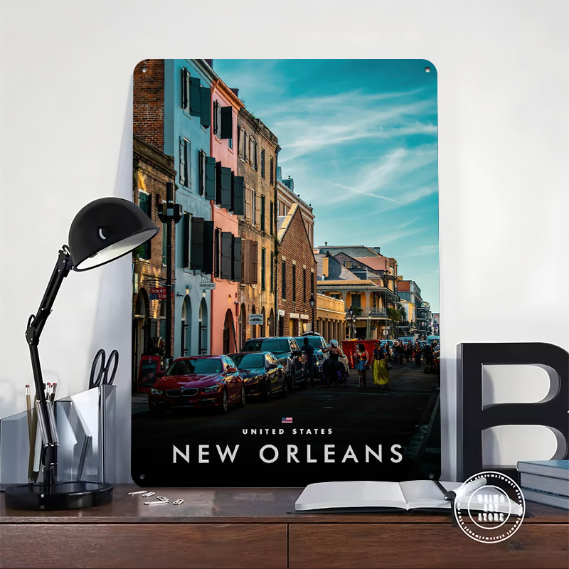 لافتات معدنية مطبوعة بتصميم مش - مراجعة Home Decor New Orleans وسعره