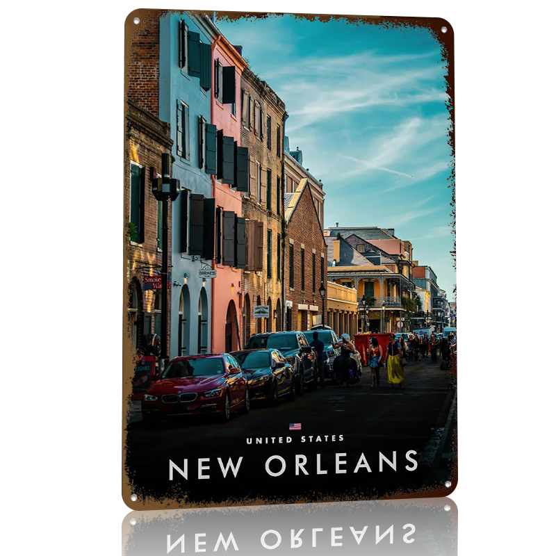 لافتات معدنية مطبوعة بتصميم مش - مراجعة Home Decor New Orleans وسعره