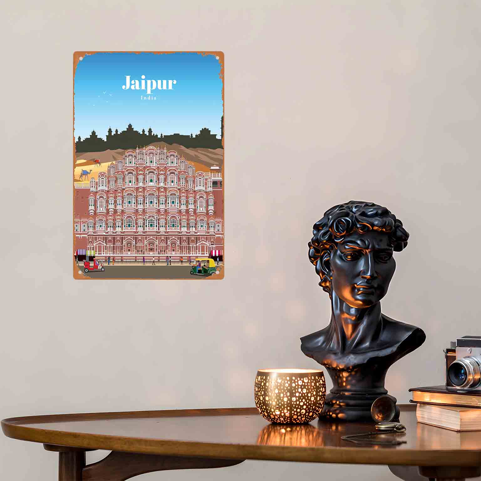لافتة معدنية مسطحة ثنائية الأب - مراجعة Home Decor Jaipur وسعره