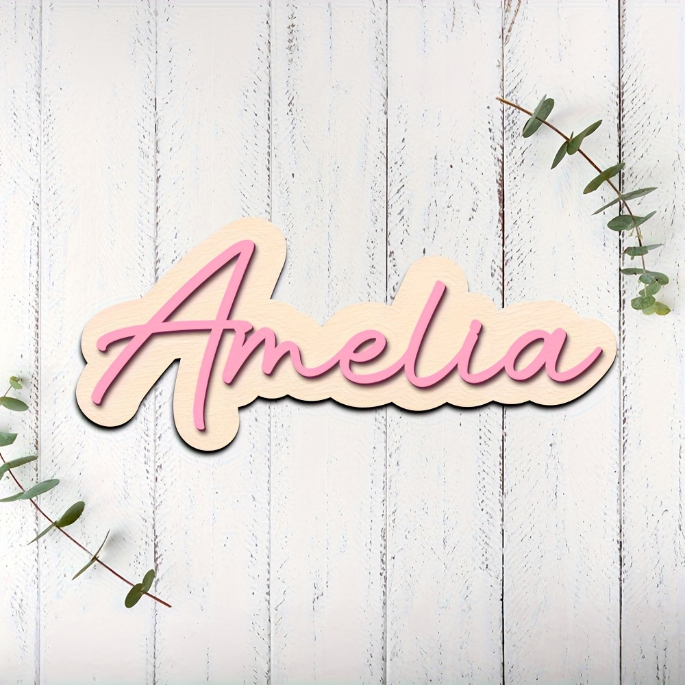 لوحة اسم خشبية مزدوجة الطبقات  - مراجعة Home Decor Names وسعره