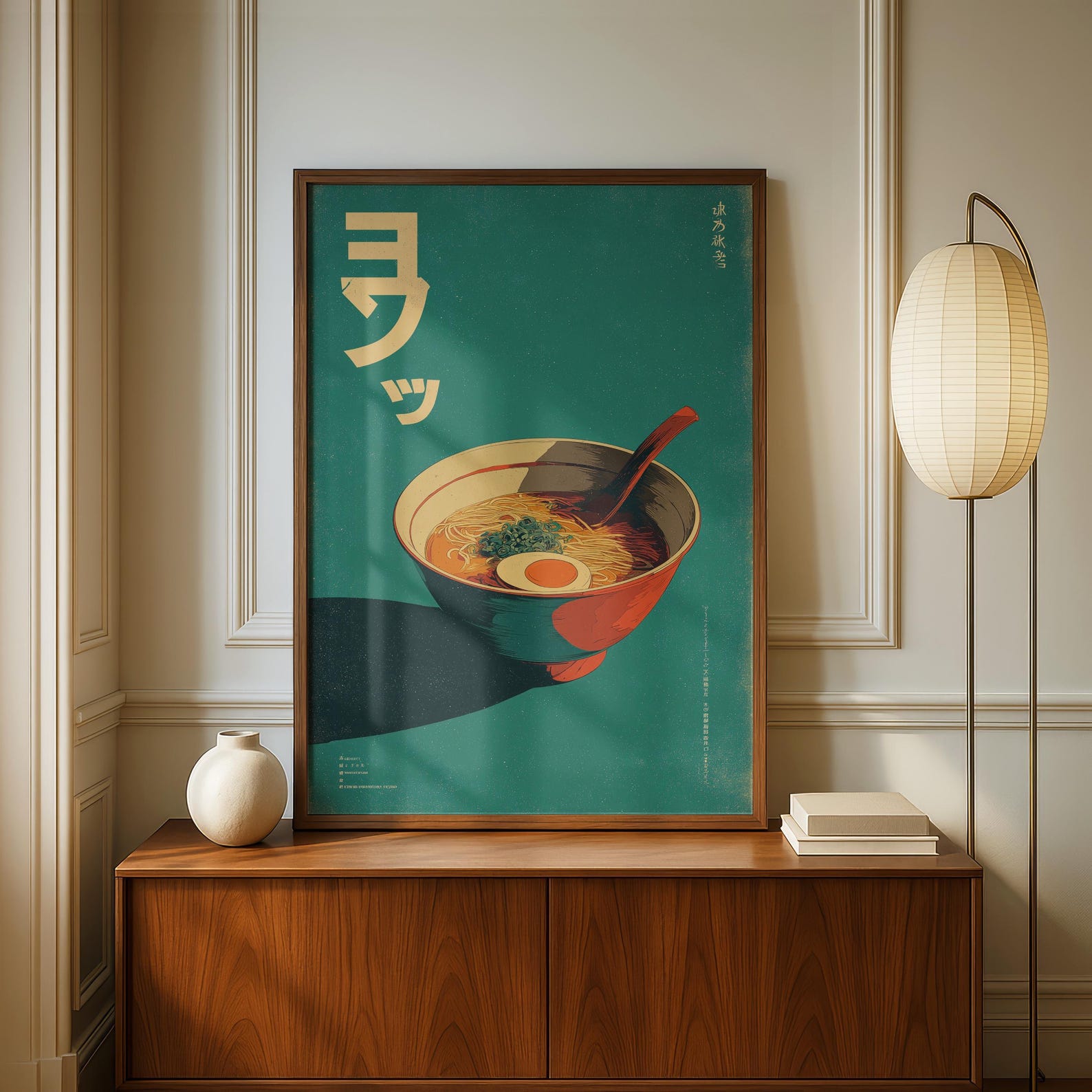لوحة فنية قماشية بتصميم رامين  - مراجعة Home Decor Minimalist Style وسعره