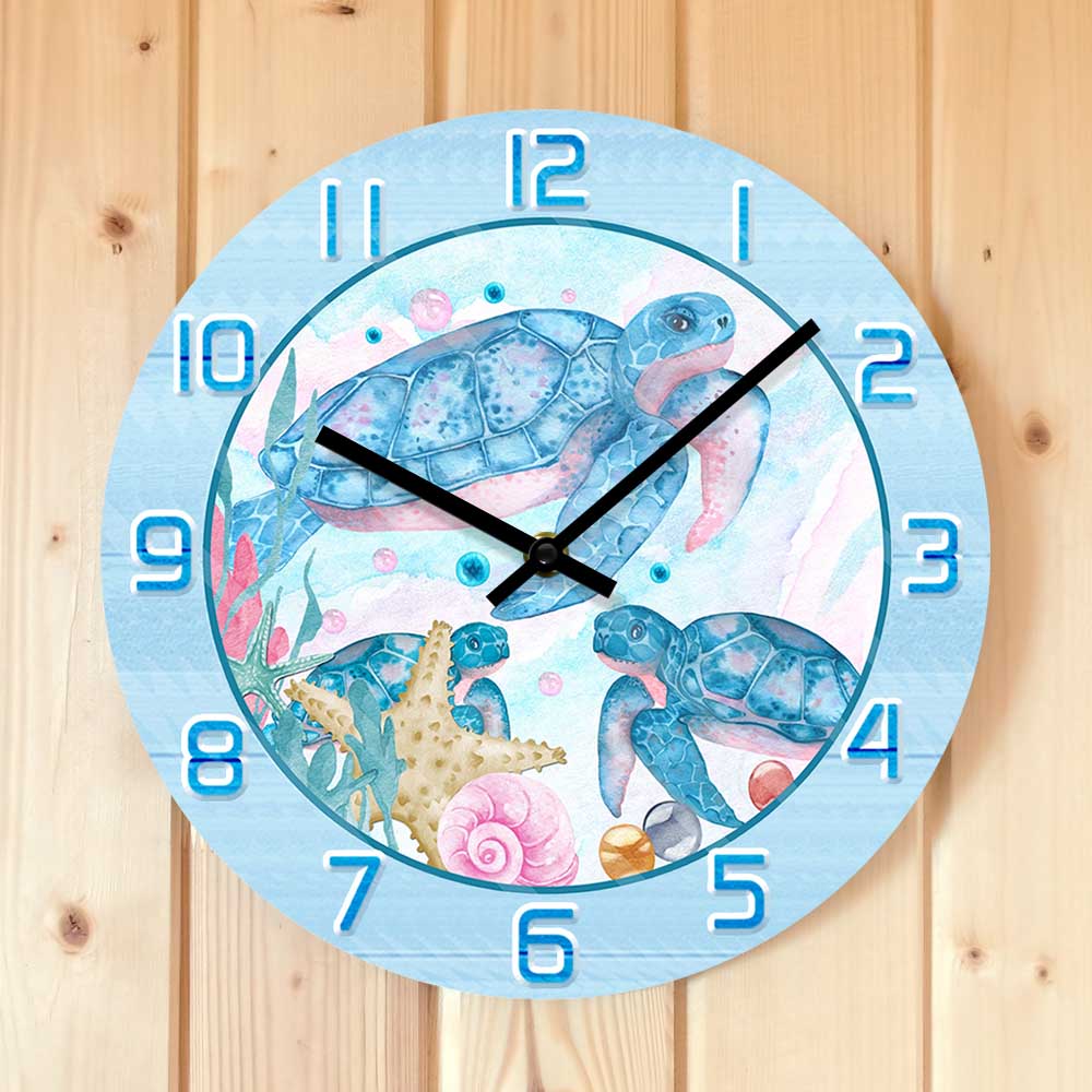 ساعة حائط مطبوعة برسومات سلاحف - مراجعة Home Decor Under 300 وسعره