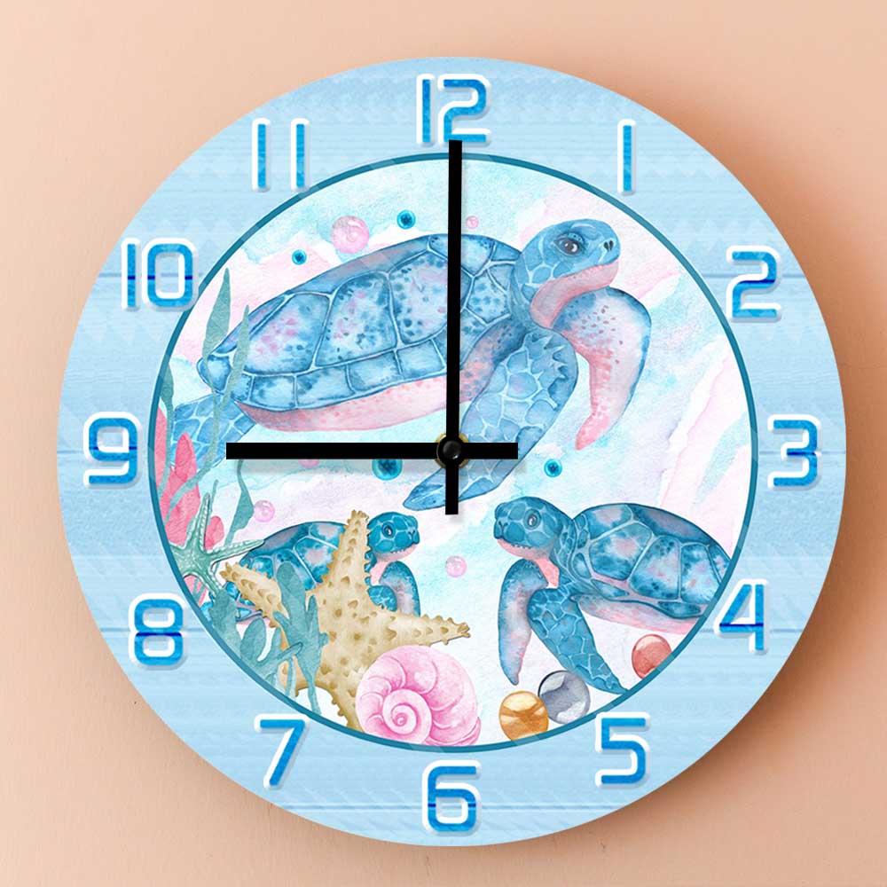 ساعة حائط مطبوعة برسومات سلاحف - مراجعة Home Decor Under 300 وسعره